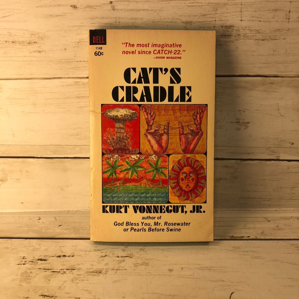 Cat's Cradle Kurt Vonnegut Jr Dell 1149 Paperback 1965 Vintage Satire Sci-Fi